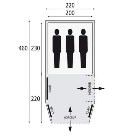 Bardani Mustang 220 RSTC Tent* - Afbeelding 2